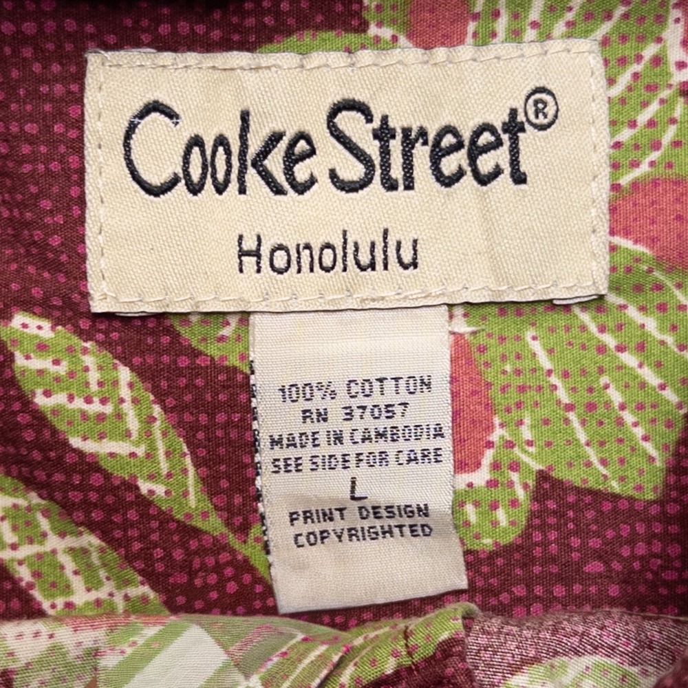 Cooke‎ Street Honolulu Hawaiian Shirt Large Cotton Aloha Tropical - Picture 5 of 8